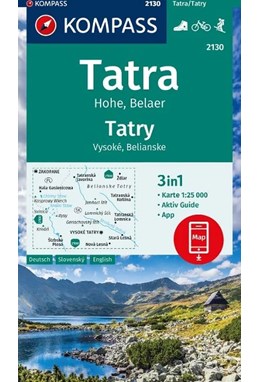 Tatra: Hohe, Belaer, Kompass Wanderkarte 2130