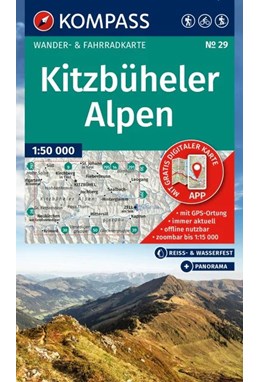 Kitzbüheler Alpen, KOMPASS Wanderkarte 29