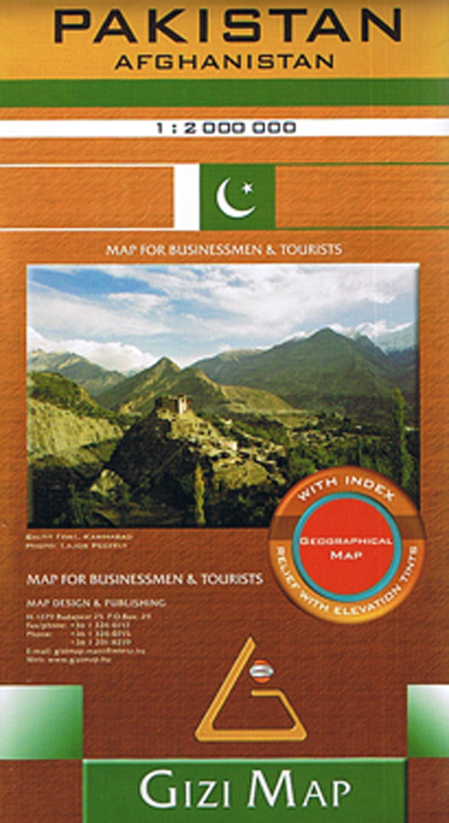 Pakistan & Afghanistan, Gizi Map for Businessmen & Tourists