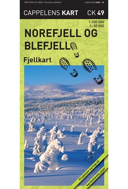 Norefjell og Blefjell fjellkart  1:100 000