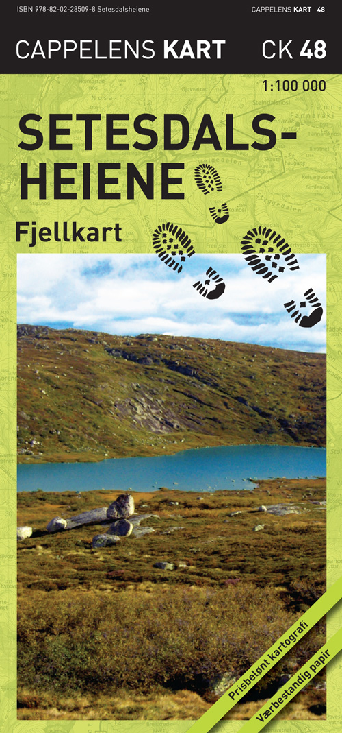 Setesdalsheiene fjellkart 1:100 000