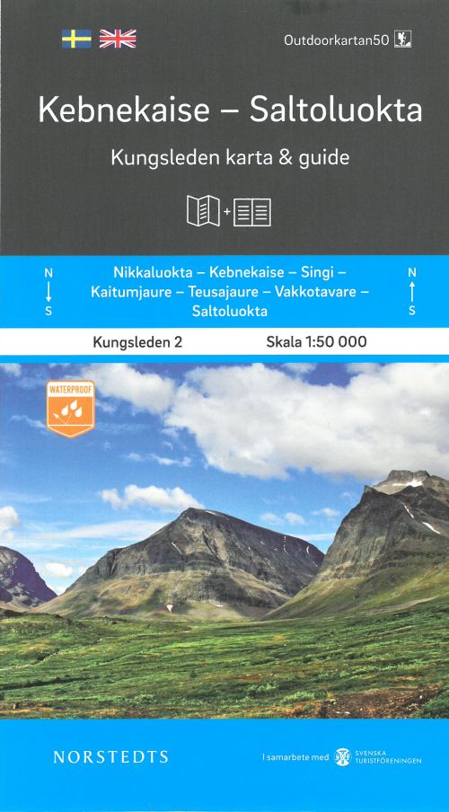 Kungsleden 2 : Kebnekaise-Saltoloukta 1:50 000. Karta & guide