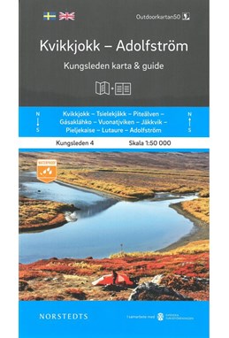 Kungsleden 4 : Kvikkjokk-Adolfström 1:50 000. Karta & guide