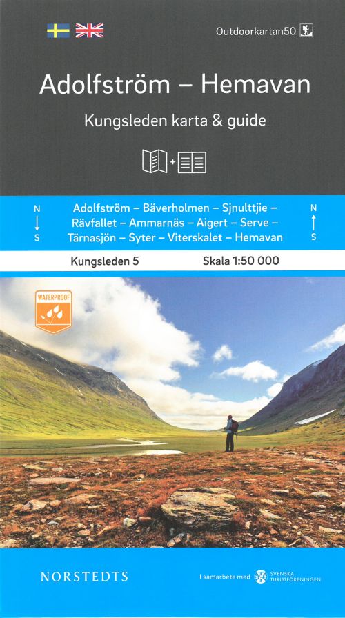 Kungsleden 5 : Adolfström-Hemavan 1:50 000. Karta & guide