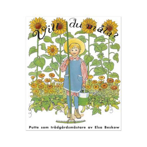 Putte i trädgården Målarbok