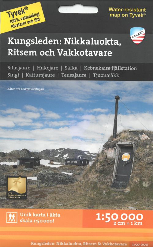 Kungsleden : Nikkaluokta, Ritsem och Vakkotavare 1:50.000