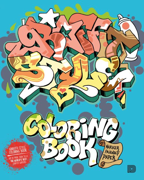 Graffiti style coloring book
