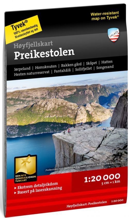 Høyfjellskart Preikestolen 1:20 000