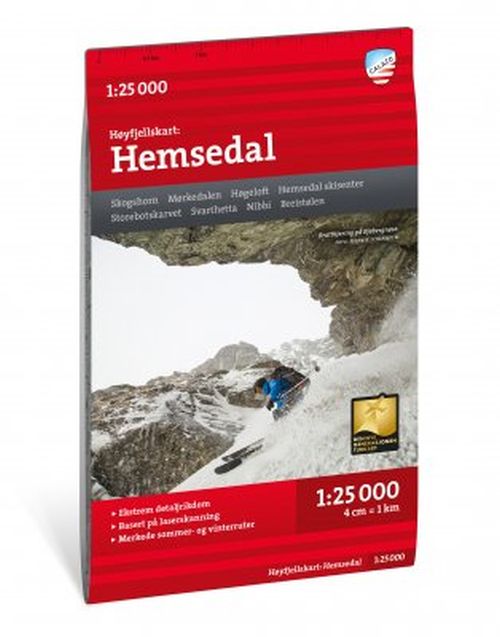Høyfjellskart Hemsedal 1:25 000