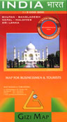 India, Gizi Geographical Map 1:3 mill.