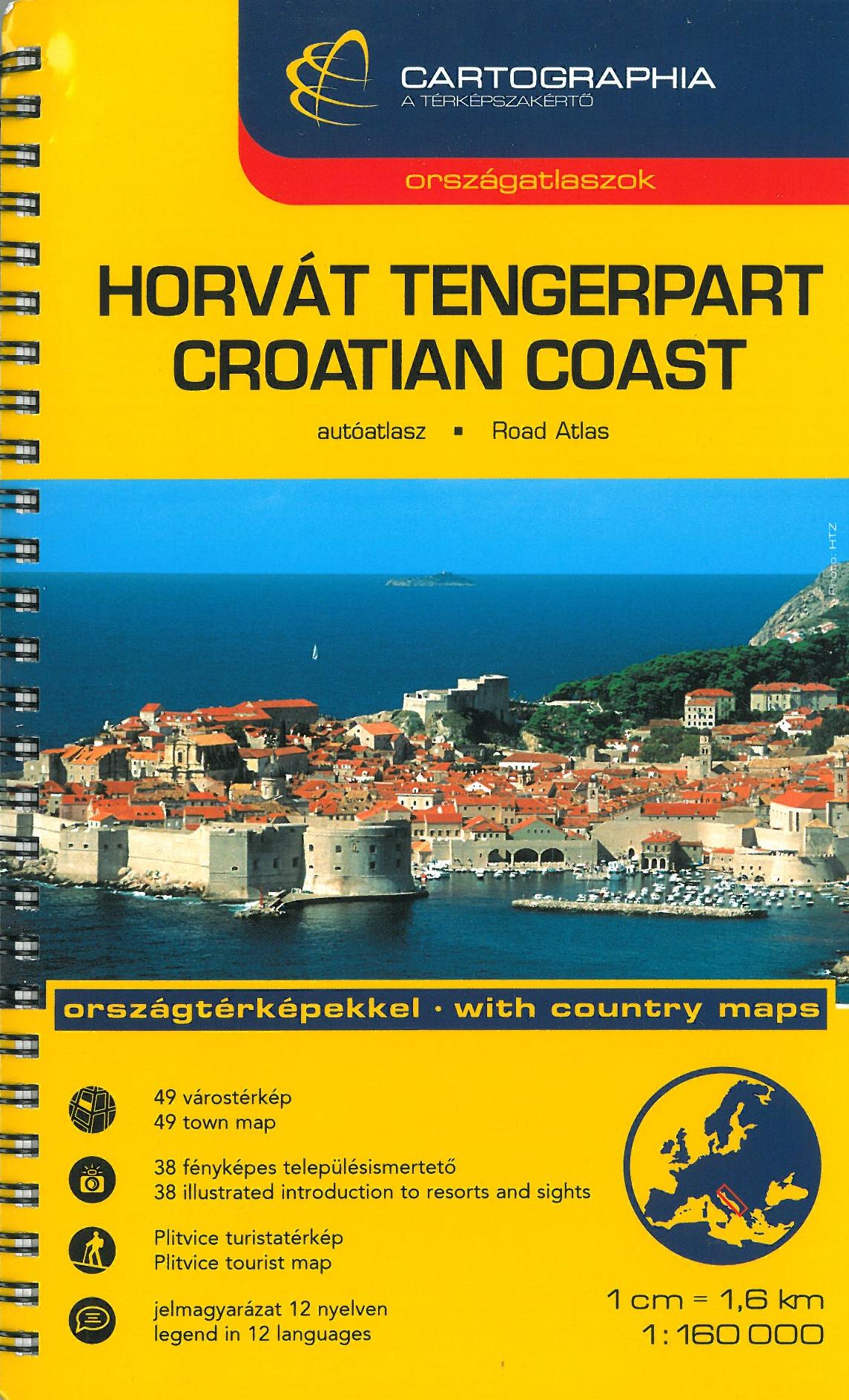 Croatian Coast: Dalmatia, Istria, Montenegro, Road Atlas* 1:160.000