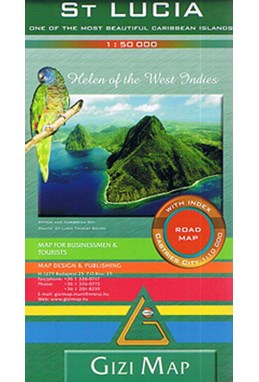 St Lucia, Gizi Map for Businessmen & Turists 1:50.000