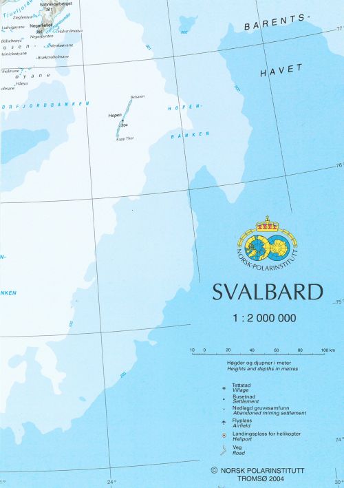 Svalbard 1: 2 000 000 : oversiktskart